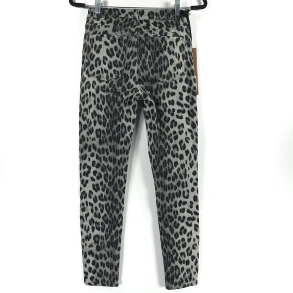 NWT KSUBI Black Leopard Skinny Jeans Wild Noir Pockets‎ WFA22DJ015 Size 26 - Picture 3 of 12